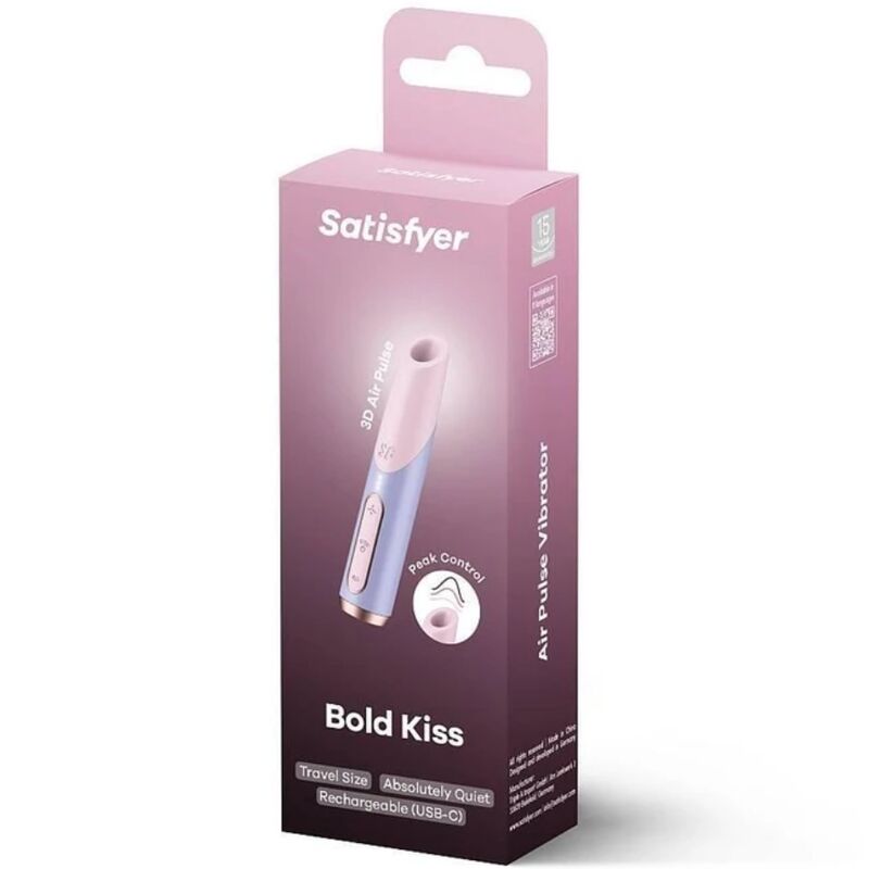 SATISFYER - BOLD KISS WAVE CLITORISSTIMULATOR ROZE / PAARS
