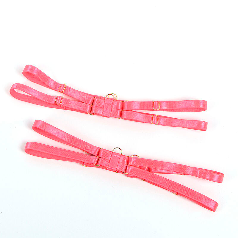 SUBBLIME - 955298 BRA SET WITH NECKLACE AND LEG DETAILS FLUORESCENT PINK S/M