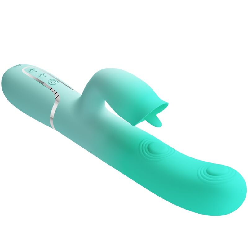 PRETTY LOVE - GIGI MULTIFUNCTIONELE KONIJNENVIBRATOR AQUAMARIJN