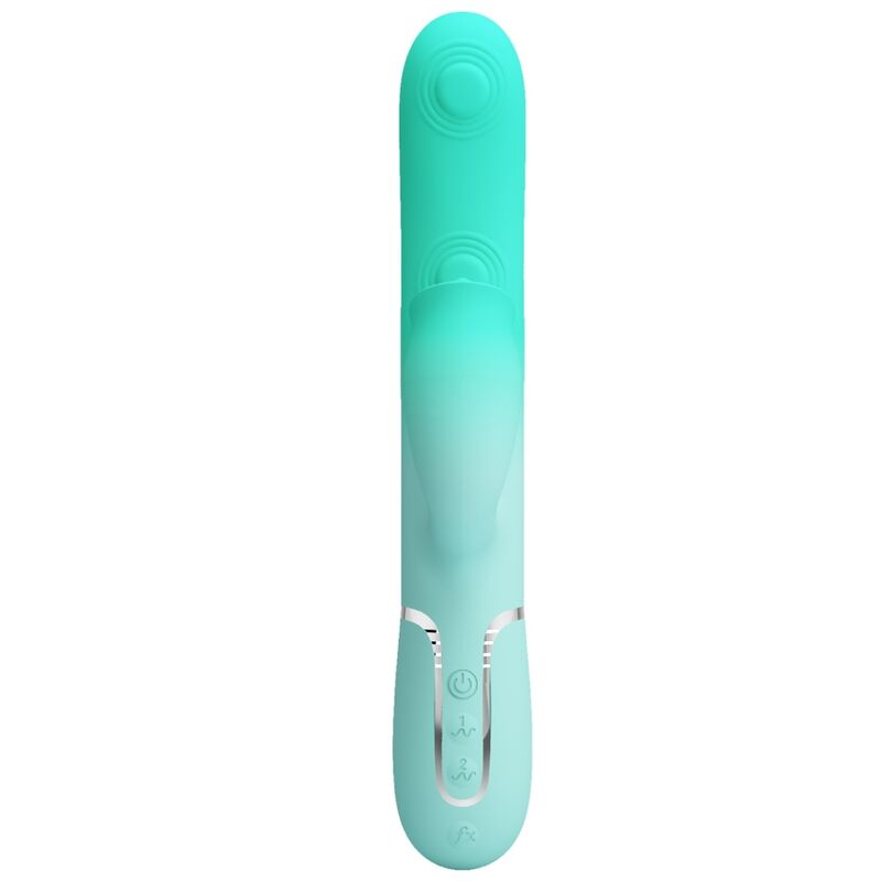 PRETTY LOVE - GIGI MULTIFUNCTIONELE KONIJNENVIBRATOR AQUAMARIJN