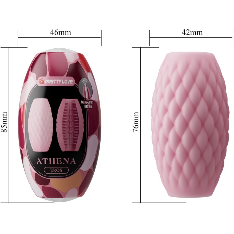 PRETTY LOVE - ATHENA EROS SILICONEN MANNELIJKE MASTURBATOR ROZE