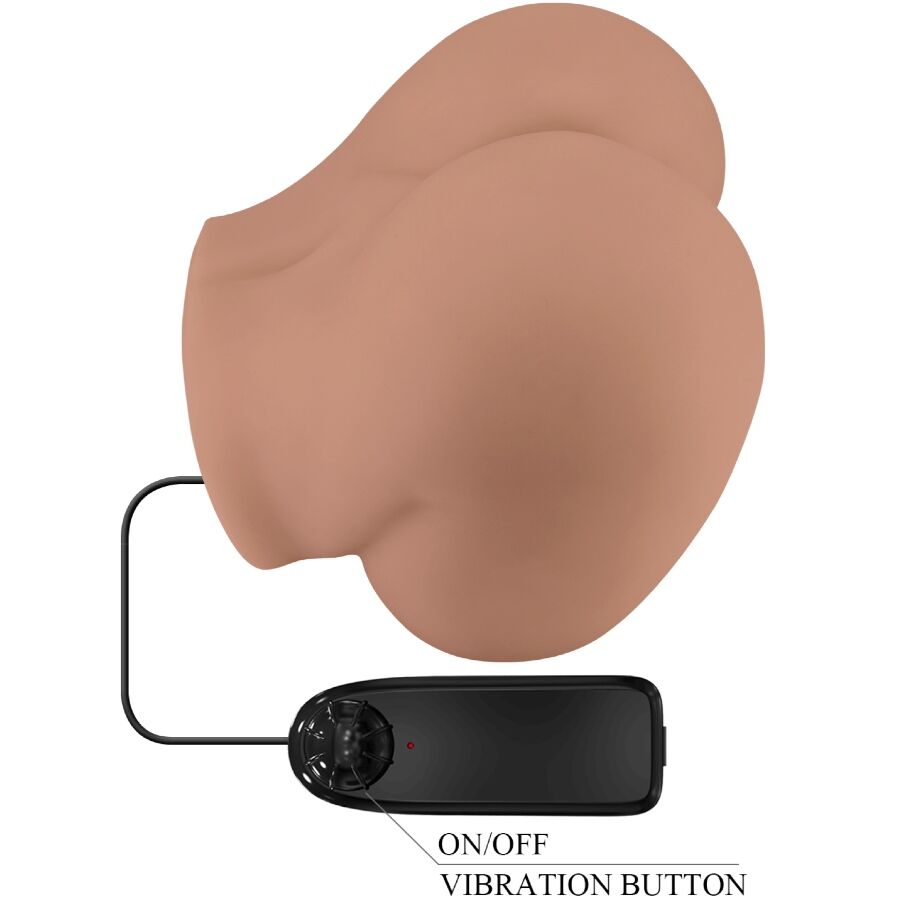 CRAZY BULL - BERNACE KONTVIBRATOR MET REALISTISCHE VAGINA EN ANUSVLEES AFSTANDSBEDIENING