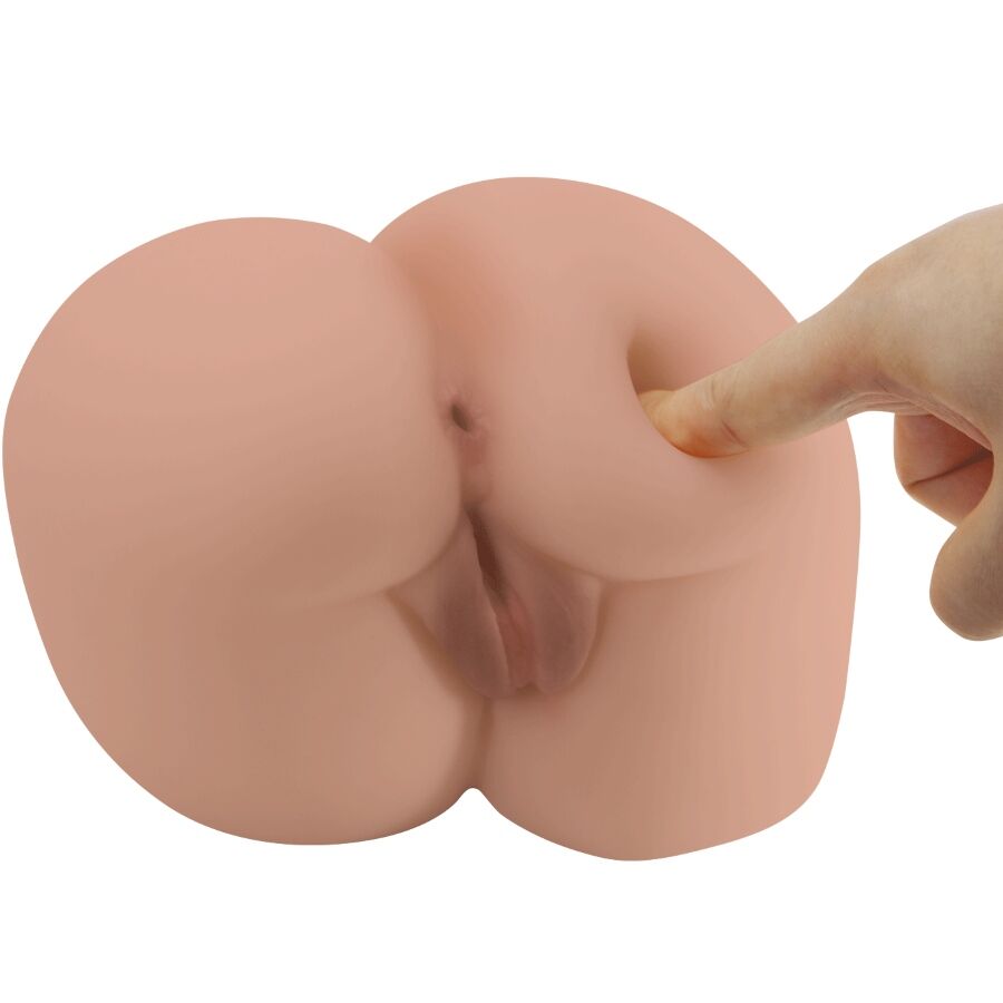CRAZY BULL - BERNACE KONTVIBRATOR MET REALISTISCHE VAGINA EN ANUSVLEES AFSTANDSBEDIENING