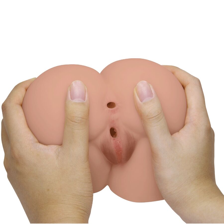 CRAZY BULL - BERNACE KONTVIBRATOR MET REALISTISCHE VAGINA EN ANUSVLEES AFSTANDSBEDIENING
