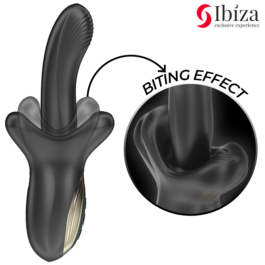 IBIZA - KRACHTIGE VIBRATOR MET STUWENDE EN BIJTENDE WERKING