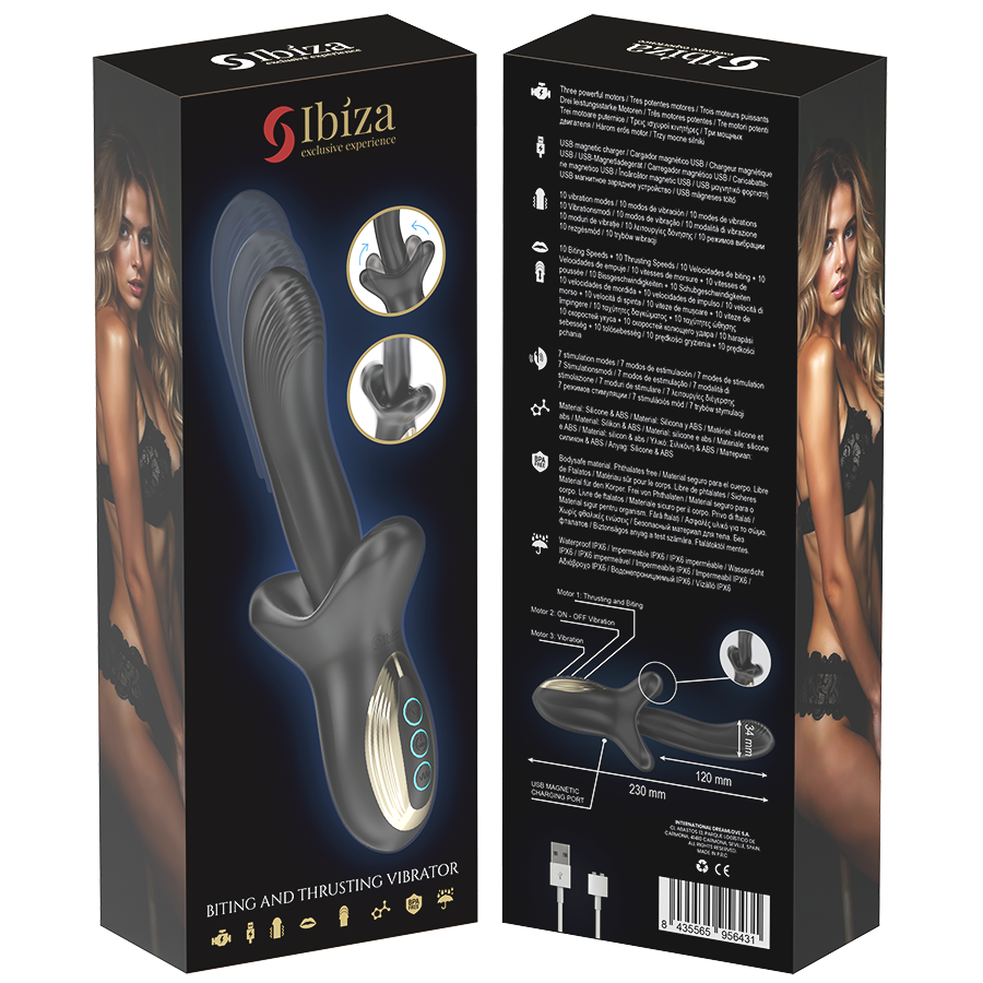 IBIZA - KRACHTIGE VIBRATOR MET STUWENDE EN BIJTENDE WERKING