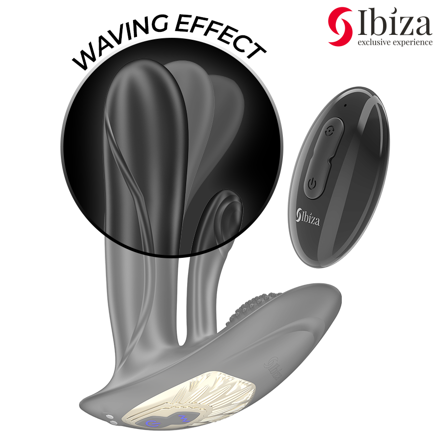 IBIZA - DRAAGBARE VIBRATOR MET G-PUNT- EN CLITORISSTIMULATIE MET AFSTANDSBEDIENING