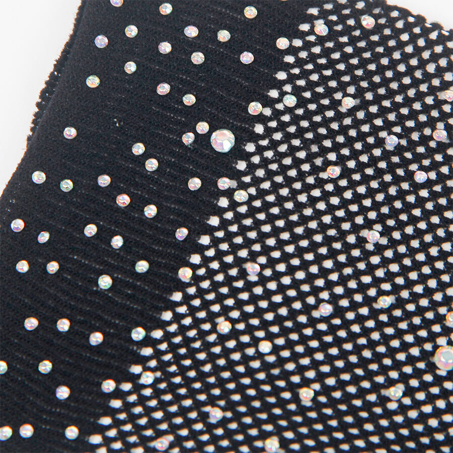 SUBBLIME - 957469SHINE TRANSPARENT GLOVES BLACK S/M