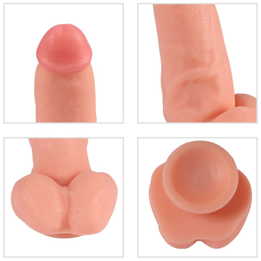 SHEQU - RODE ADELAAR VIBRATOR DILDO MET AFSTANDSBEDIENING 17 CM