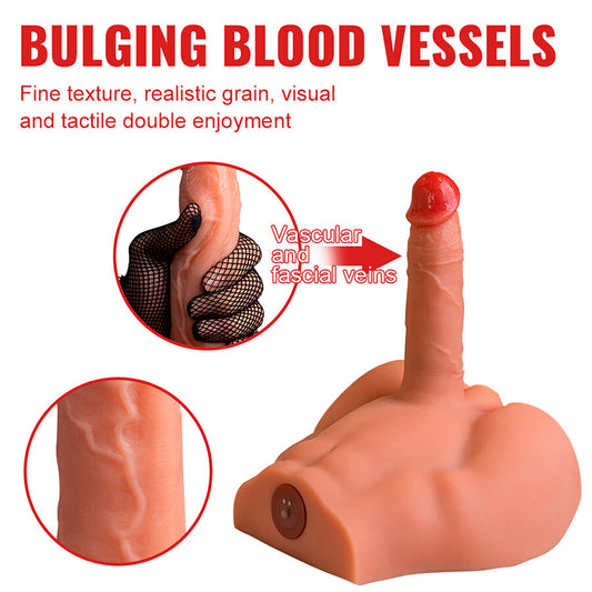 XISE - PEEL DILDO AARS REALISTISCHE DILDO MASTURBATOR VOORWAARTSE POSITIE MET STOTEN 17,5 CM