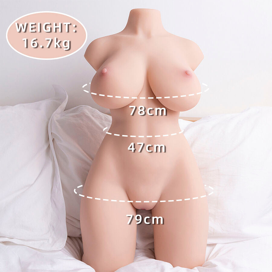 XISE - TIDY FEMALE REALISTISCHE TORSO MET STOTENDE BEWEGING 71 CM
