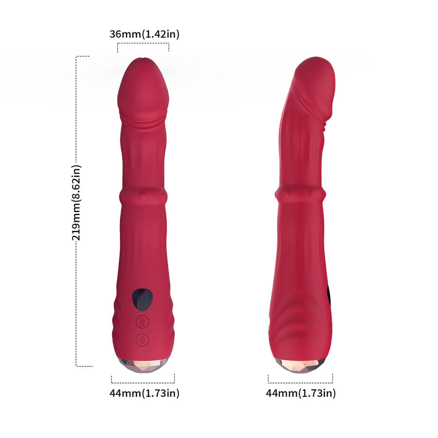 ARMONY - THERMOGESTUURDE PUNTSIMULATOR TRILLENDE DILDO ROOD