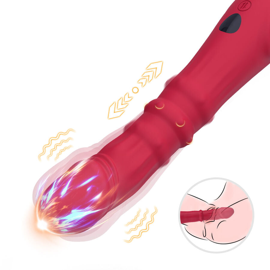 ARMONY - THERMOGESTUURDE PUNTSIMULATOR TRILLENDE DILDO ROOD