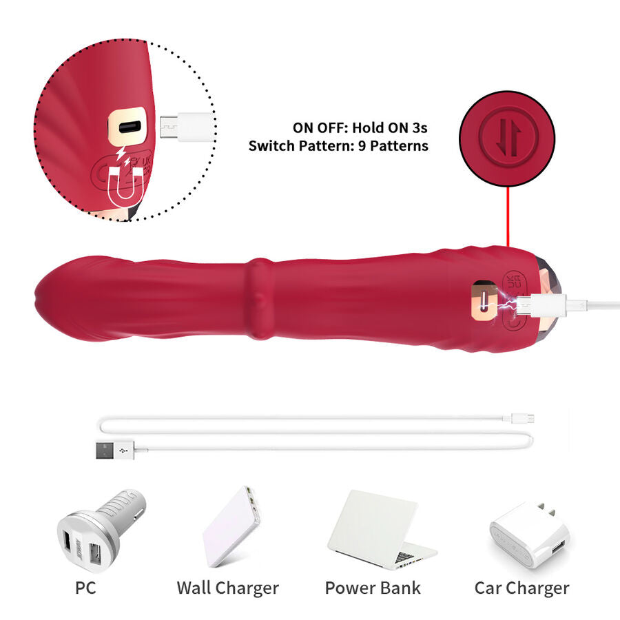 ARMONY - THERMOGESTUURDE PUNTSIMULATOR TRILLENDE DILDO ROOD