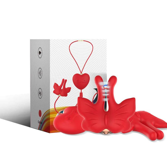 ARMONY - MAGNETISCHE NIPPEKLEMMEN MET TRILLENDE VLINDER VORM ROOD