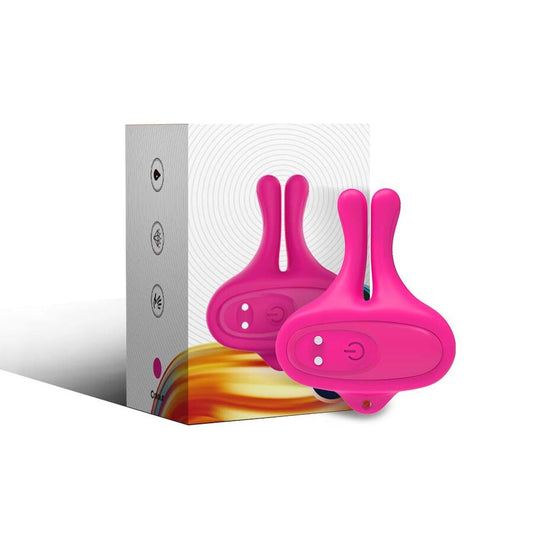 ARMONY - KONIJN VORM VIBRERENDE MAGNETISCHE NIPPELKLEMMEN ROZE