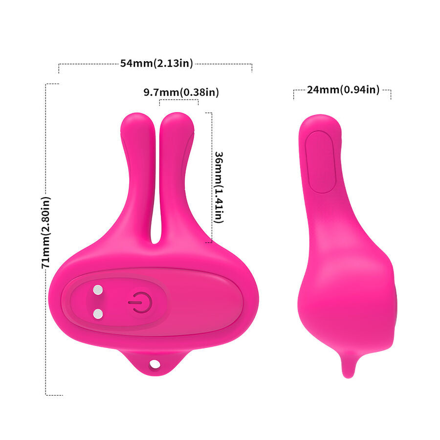 ARMONY - KONIJN VORM VIBRERENDE MAGNETISCHE NIPPELKLEMMEN ROZE
