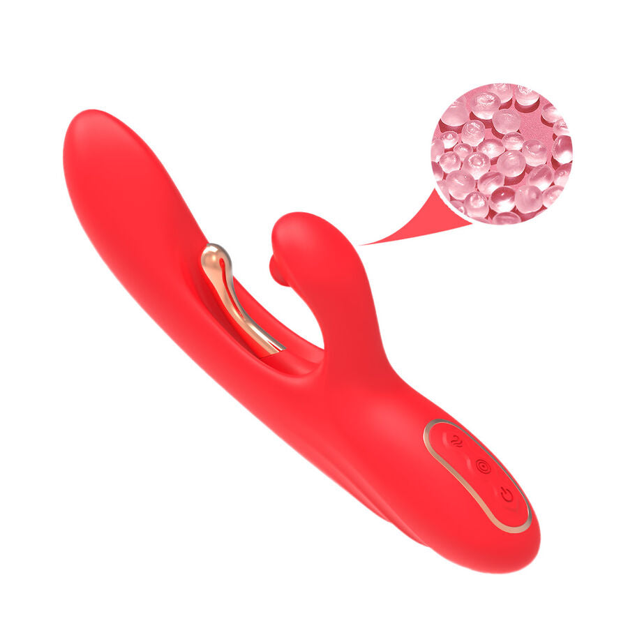 ARMONY - G-SPOT EN KLITORIS STIMULATOR VIBRATOR MET OSCILLERENDE TONG ROOD