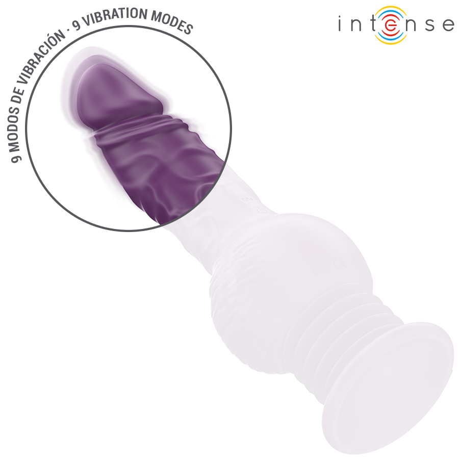 INTENSE - TATUM MULTIFUNCTIONELE VIBRATOR MET OP EN NEER VIBRATIE 24 CM PAARS