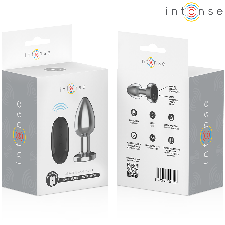 INTENSE - ANAL PLUG 10 TRILLINGEN METAAL MET AFSTANDSBEDIENING L