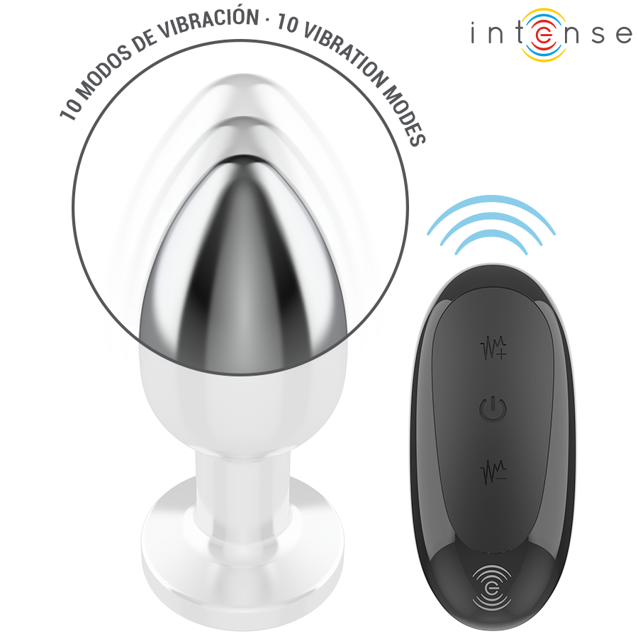 INTENSE - ANAL PLUG 10 TRILLINGEN METAAL MET AFSTANDSBEDIENING L