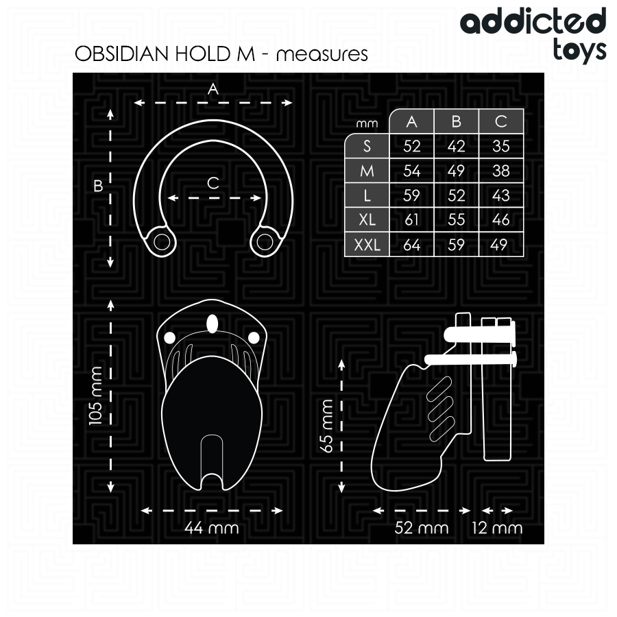 ADDICTED TOYS OP SLOT - OBSIDIAN PENISKooi MAAT M