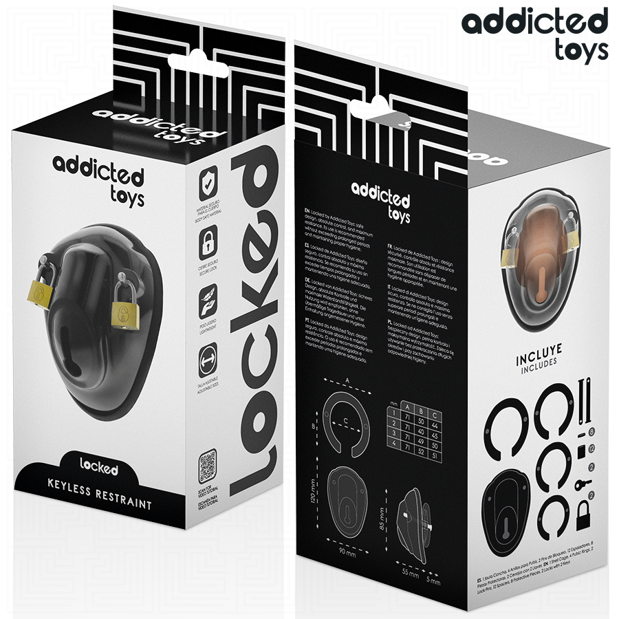 ADDICTED TOYS OP SLOT - SLEUTELVRIJE KUISHEIDSKOOI PENIS 11,5 CM