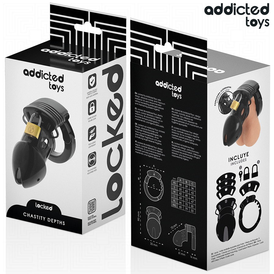 ADDICTED TOYS LOCKED - CHASTITY DEPTHS PENIS KOOI 7.5 CM