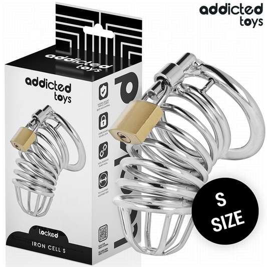ADDICTED TOYS LOCKED - IJZEREN CEL METALEN PIEMEL KOOI 4 CM MAAT S