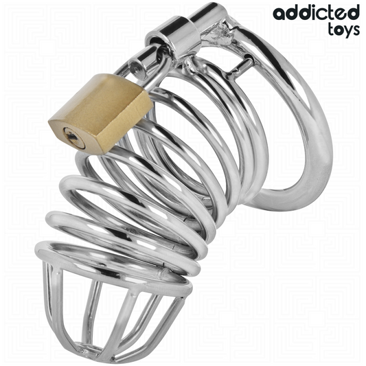 ADDICTED TOYS LOCKED - IJZEREN CEL METALEN PIEMEL KOOI 4 CM MAAT S