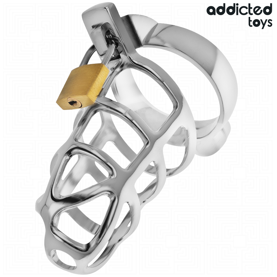 ADDICTED TOYS LOCKED - ZILVEREN PENISKKOOI METAAL MAAT M