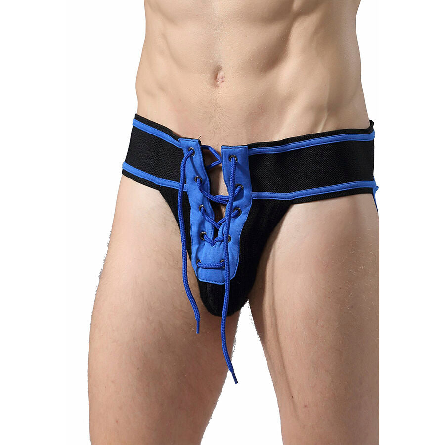 MOB - FETISH JOCKSTRAP FOOTBALL BLUE SIZE S