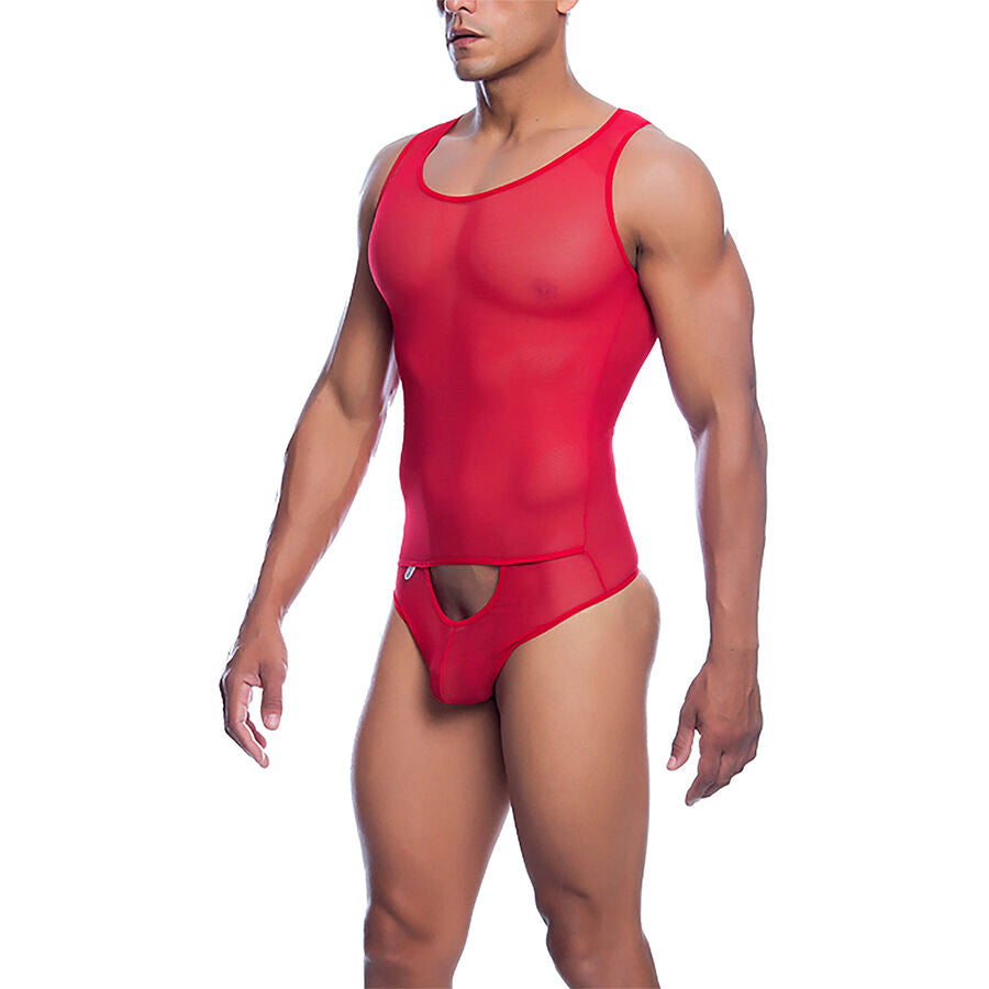 MOB - RED TRANSPARENT BODYSHEER SIZE L/XL