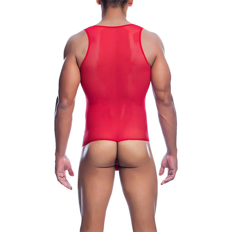 MOB - RED TRANSPARENT BODYSHEER SIZE L/XL