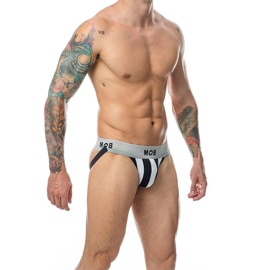 MOB - CLASSIC STRIPE WHITE JOCK SIZE XXL