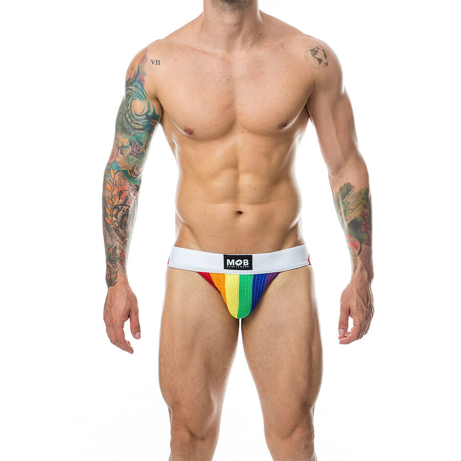 MOB - CLASSIC JOCK STRIPE RAINBOW SIZE M