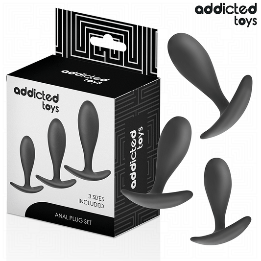 ADDICTED TOYS - SET VAN 3 ANAALPLUGGEN SILICONEN MODEL 2