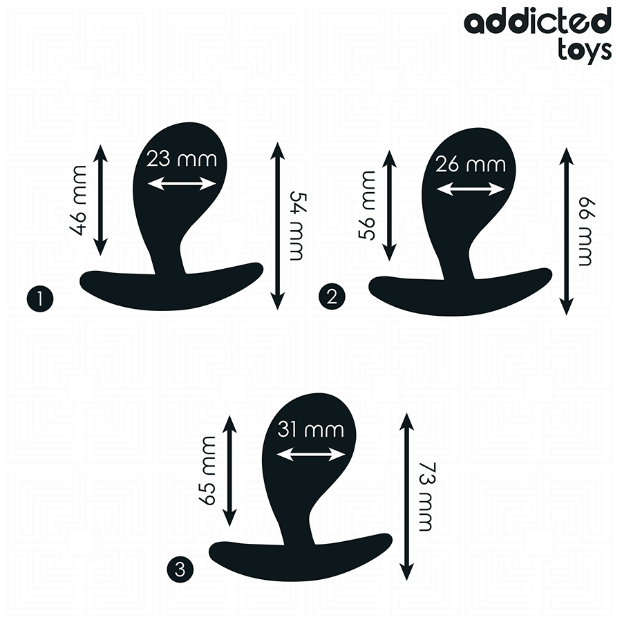 ADDICTED TOYS - SET VAN 3 ANAL PLUG SILICONEN MODEL 3