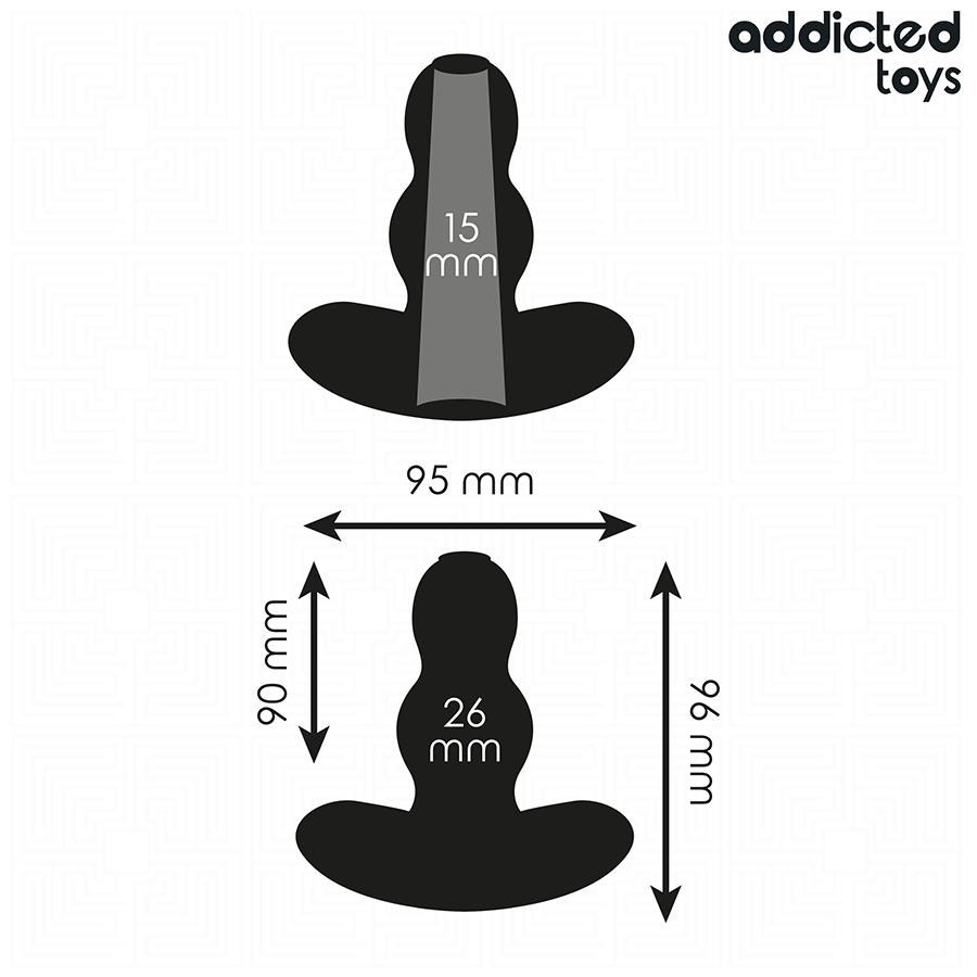 ADDICTED TOYS - HOLLE ANALE PLUG SILICOON MAAT M 9,6 CM