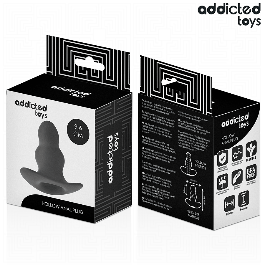 ADDICTED TOYS - HOLLE ANALE PLUG SILICOON MAAT M 9,6 CM