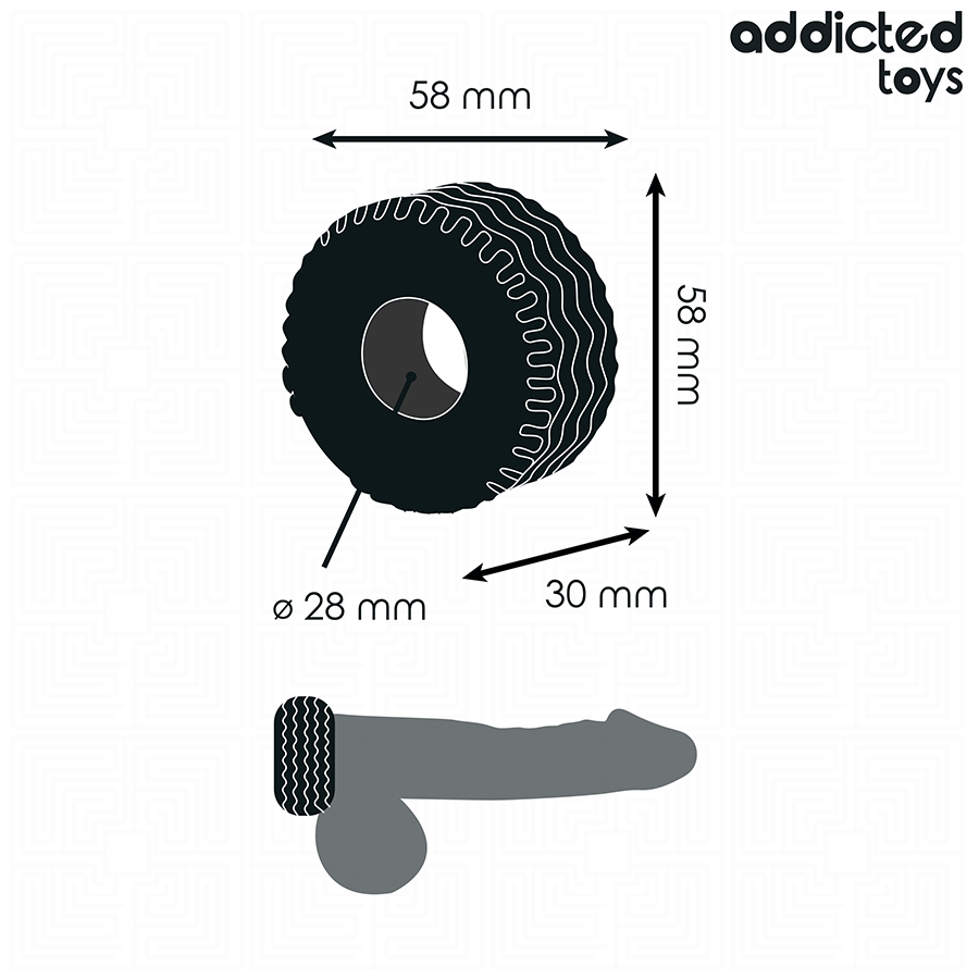 ADDICTED TOYS - EXTRA DIKKE PIEMELRING