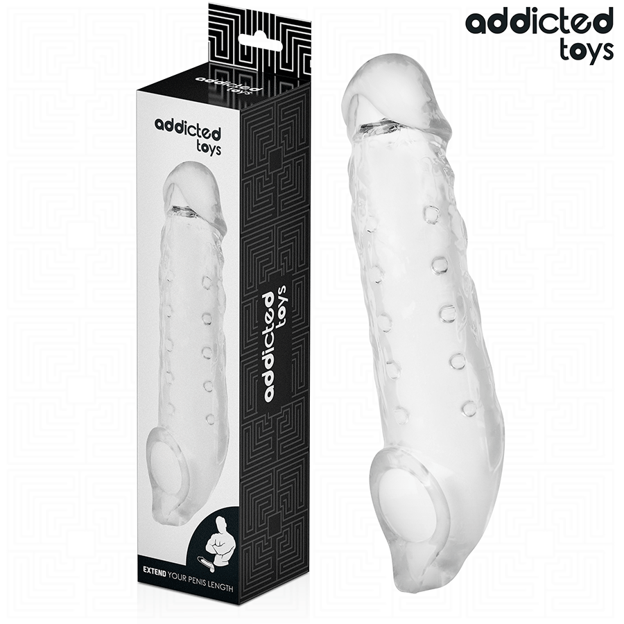 ADDICTED TOYS - TRANSPARANTE PENISVERLENGER MAAT S 23 CM