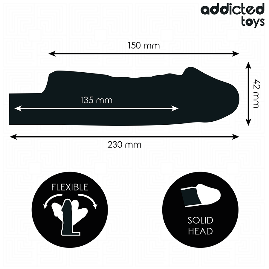 ADDICTED TOYS - TRANSPARANTE PENISVERLENGER MAAT S 23 CM