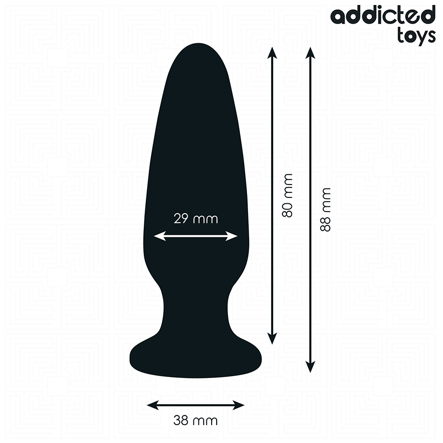 ADDICTED TOYS - BUTTPLUG MET JUWEEL SILICONE MAAT S 8.8 CM