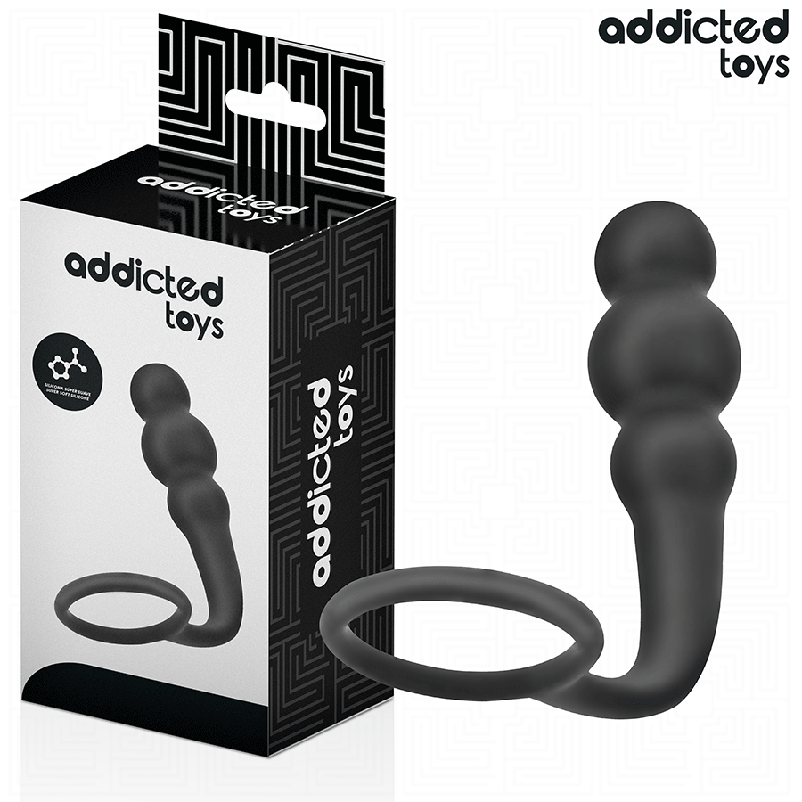 ADDICTED TOYS - BUTTPLUG MET RING SILICONEN MODEL 1