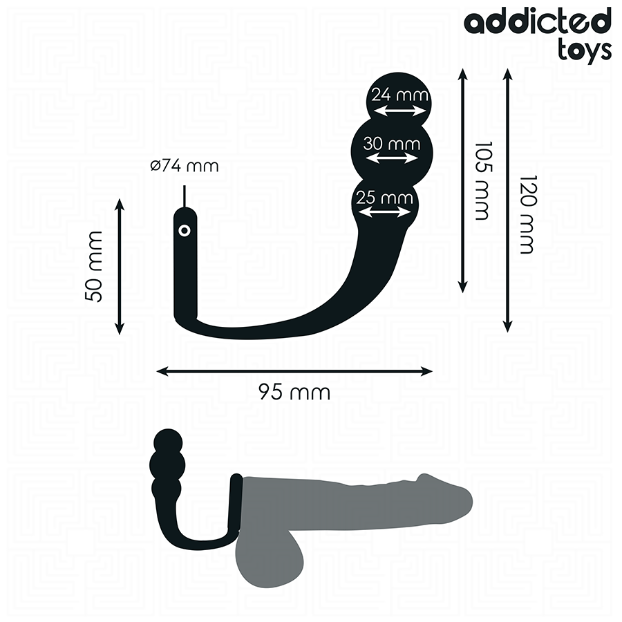 ADDICTED TOYS - BUTTPLUG MET RING SILICONEN MODEL 1