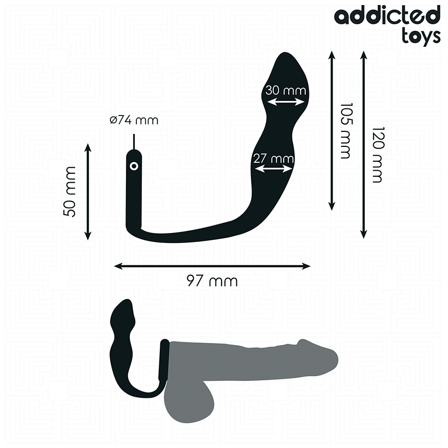 ADDICTED TOYS - BUTTPLUG MET RING SILICONE MODEL 2