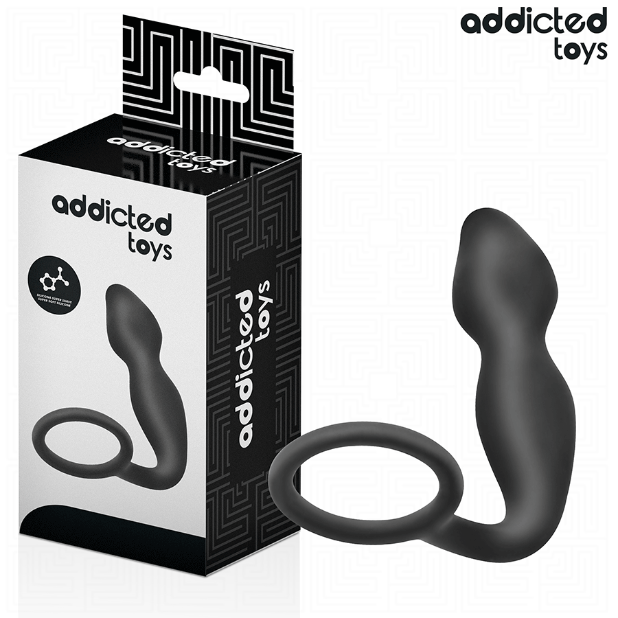 ADDICTED TOYS - BUTTPLUG MET RING SILICONE MODEL 2