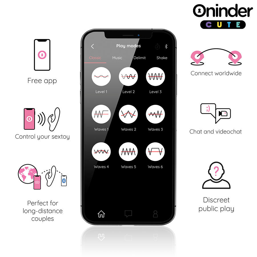 ONINDER CUTE - LOVE BUNNY VIBRATOR G-SPOT CLITORIS - GRATIS WERELDWIJDE APP
