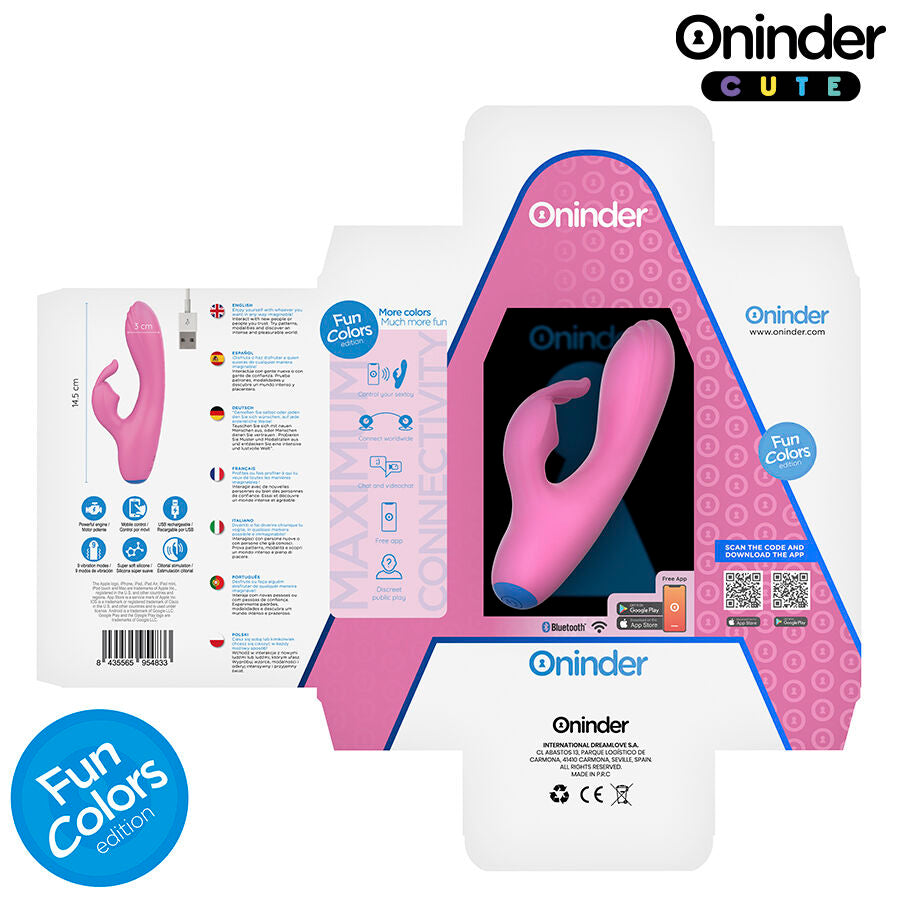 ONINDER CUTE - LOVE BUNNY VIBRATOR G-SPOT CLITORIS - GRATIS WERELDWIJDE APP